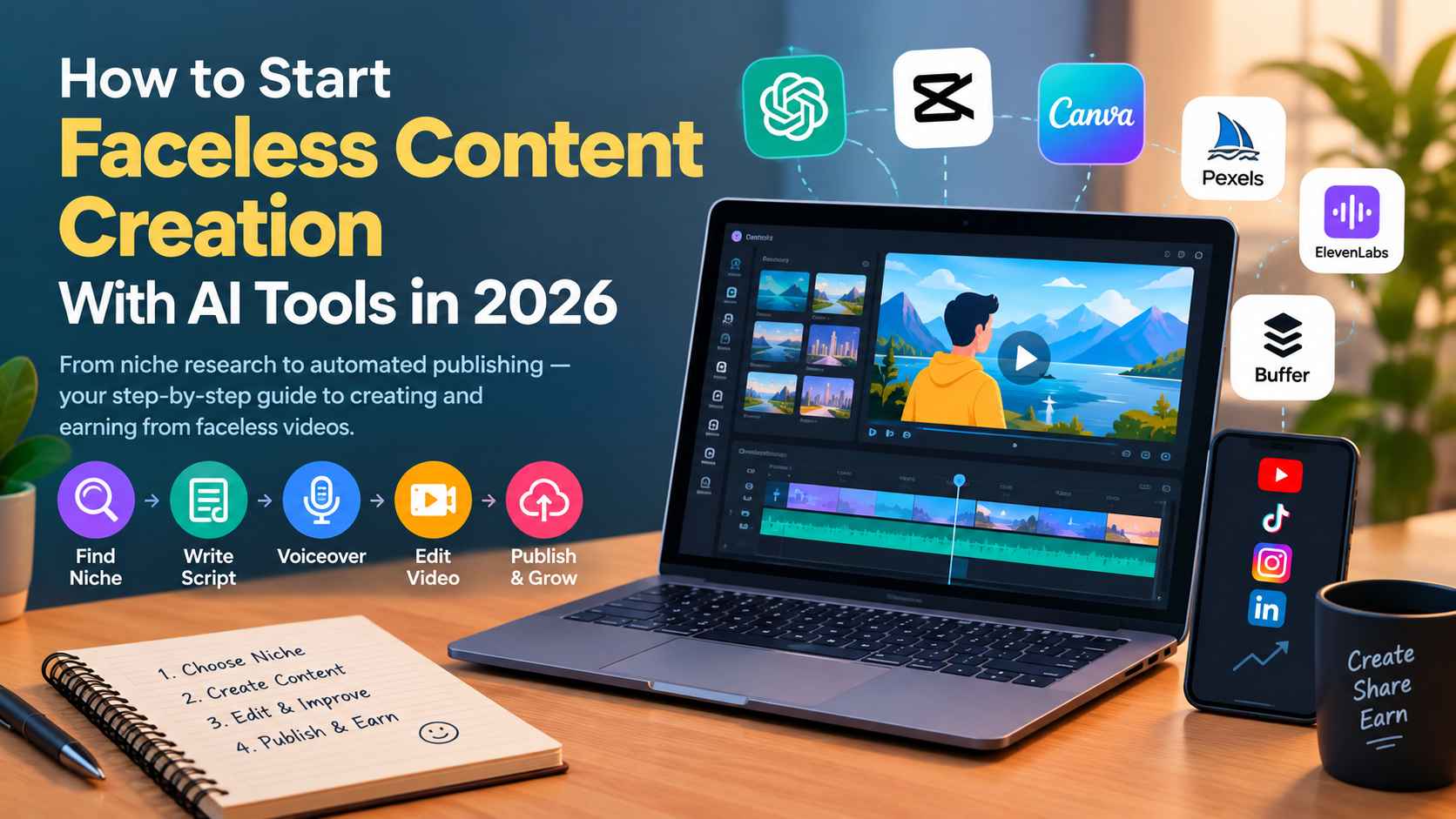 How to Start a Faceless Video Channel Using AI Tools in 2026