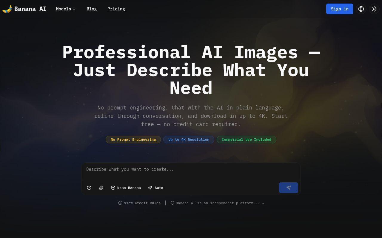 Banana AI screenshot