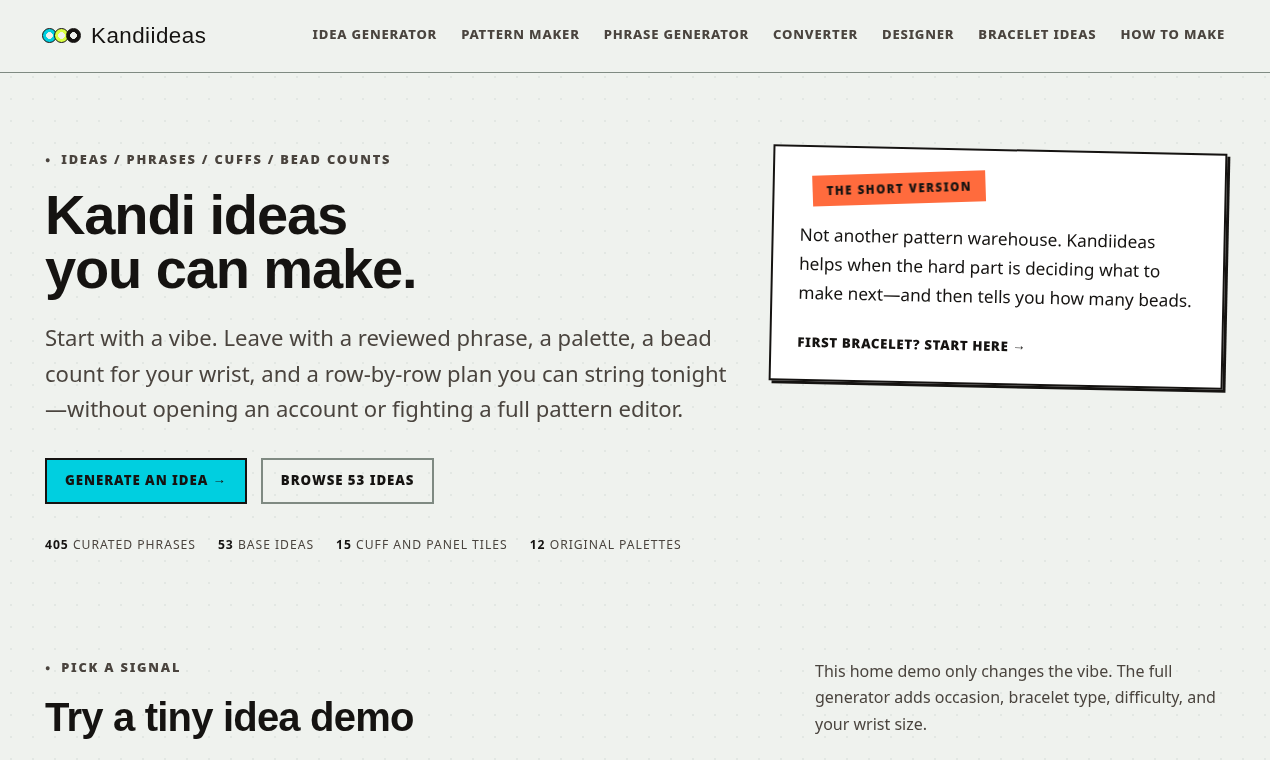 Kandiideas screenshot