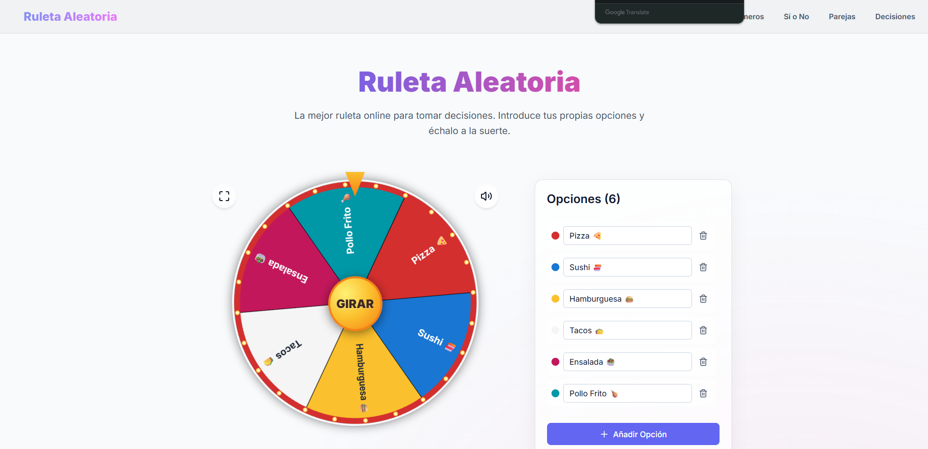 Ruleta Aleatoria y Virtual Online Gratis ? - Sin Descargar, Con Voz screenshot