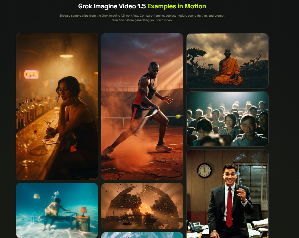 Grok Imagine 1.5 AI Video Generator screenshot