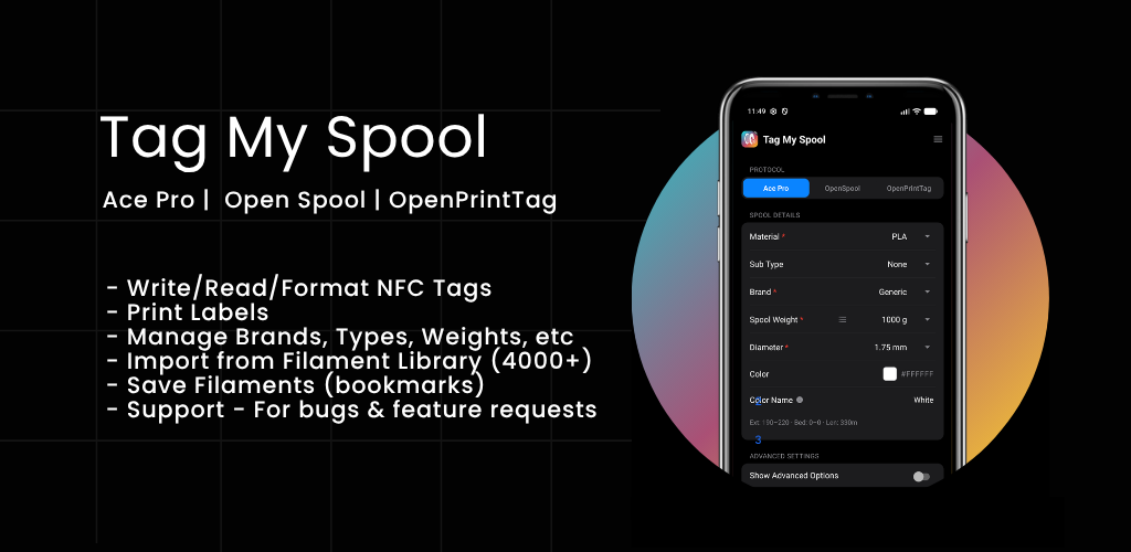 Tag My Spool - NFC Fillament screenshot