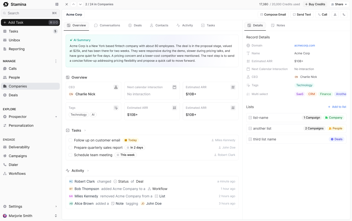Stamina.io screenshot