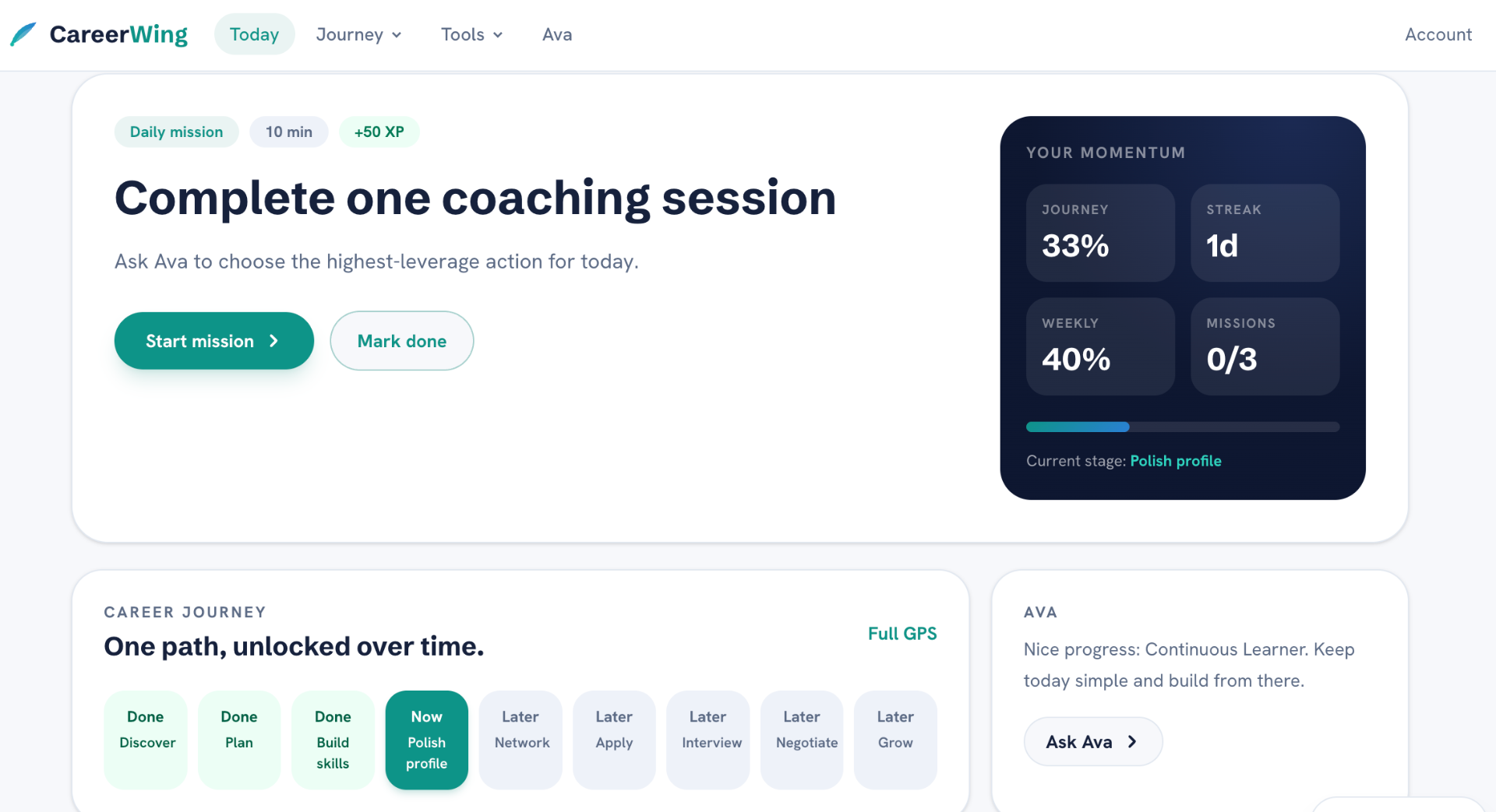 CareerWing screenshot