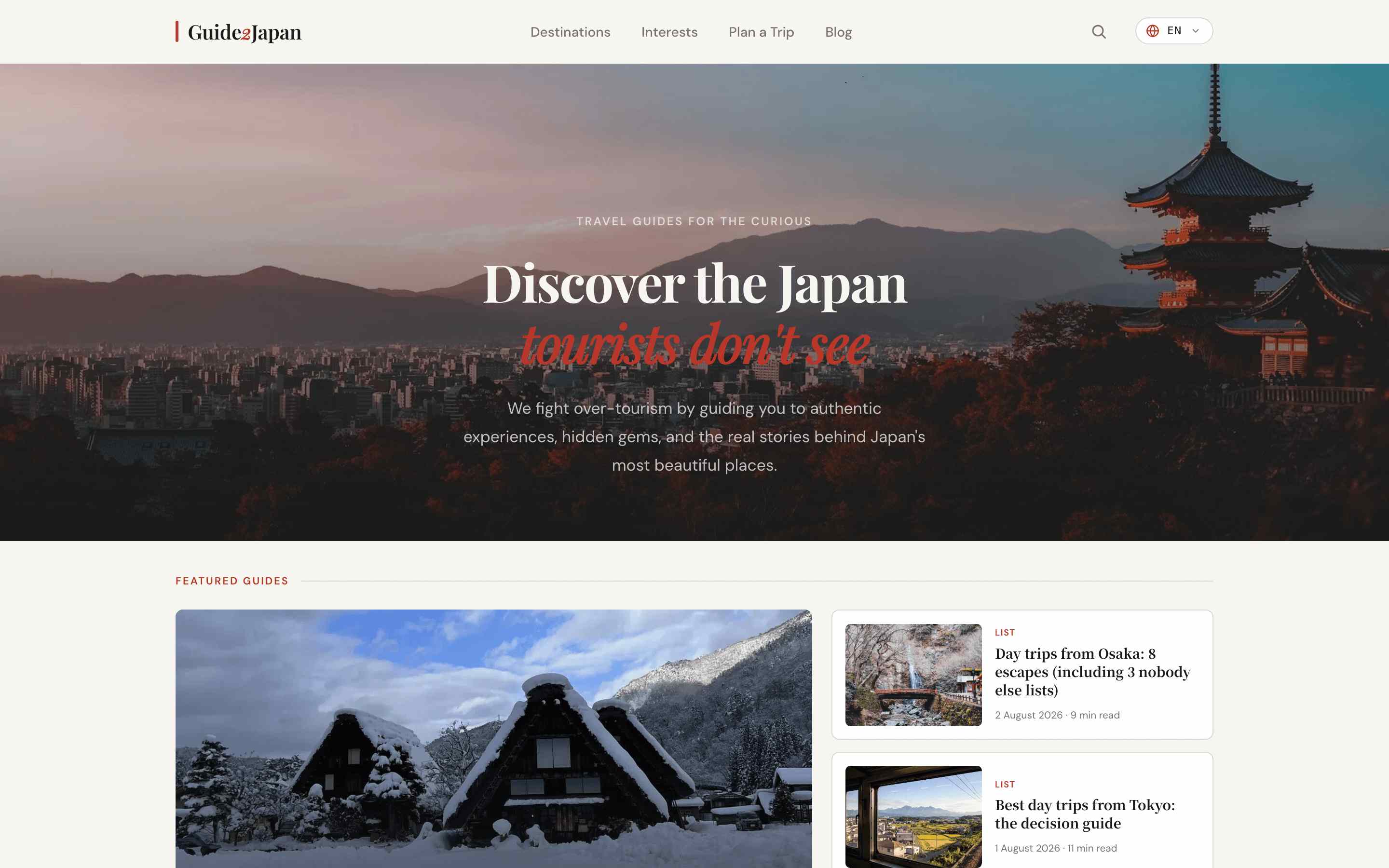 Guide2Japan.com screenshot