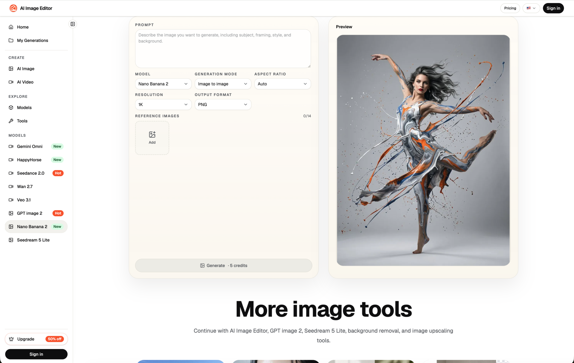 AI Image Editor screenshot