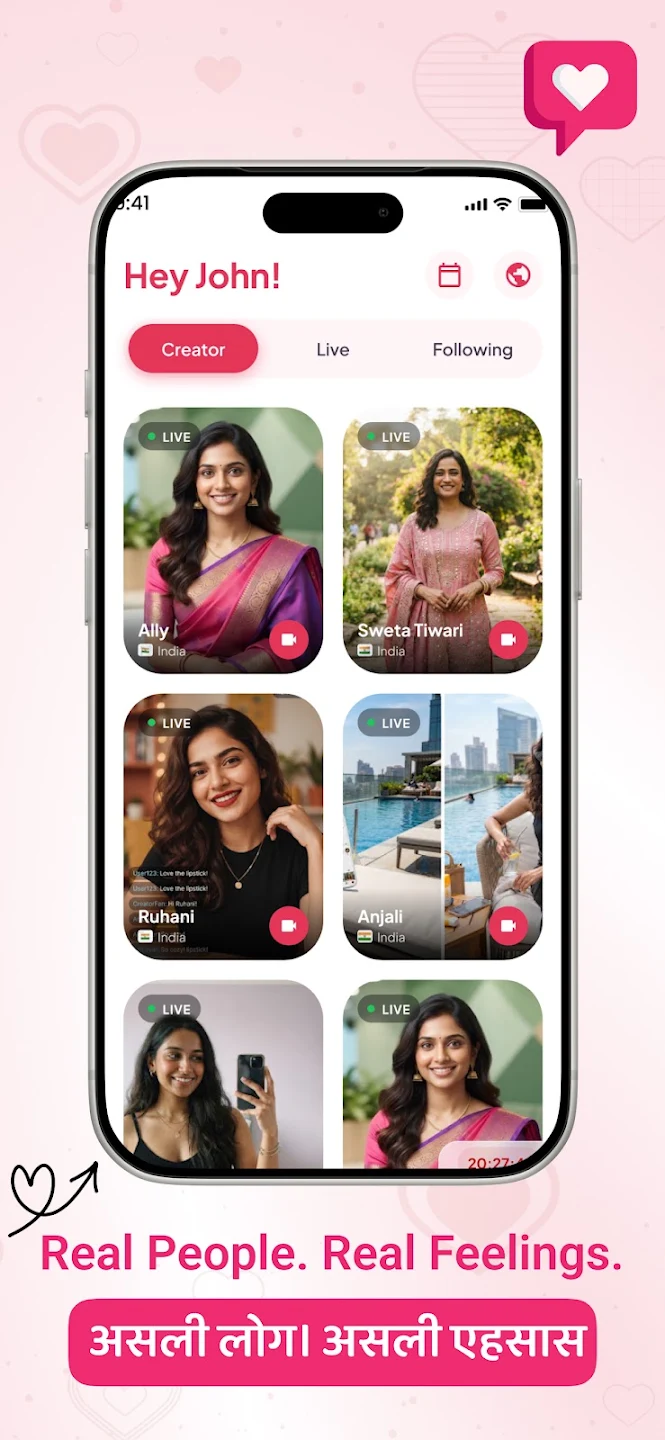 Frenzy Meet | Live Streaming & Video Chat App screenshot