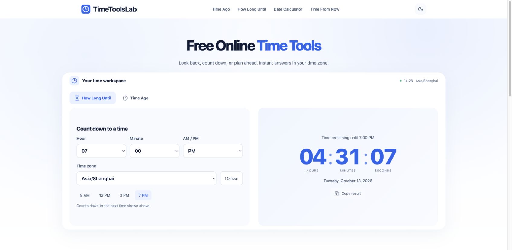 TimeToolsLab screenshot