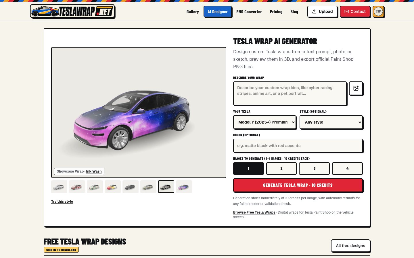 Tesla Wrap screenshot