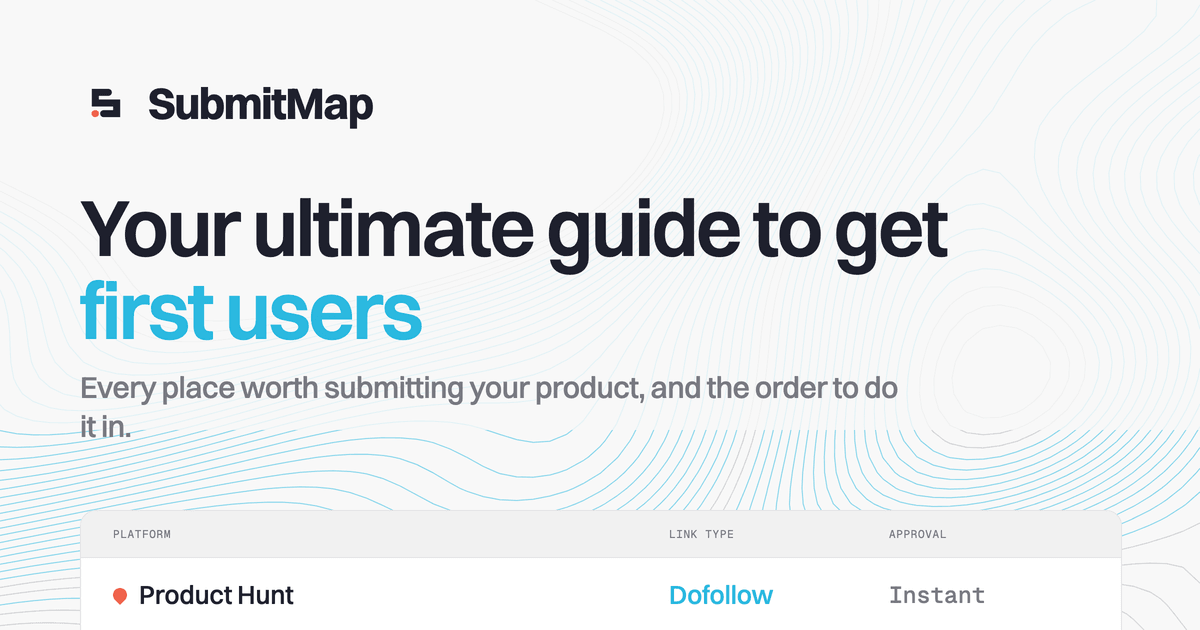 SubmitMap screenshot