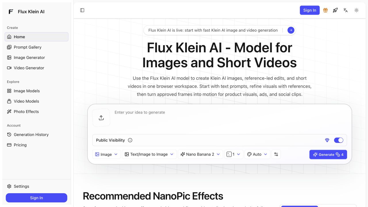 Flux Klein AI screenshot